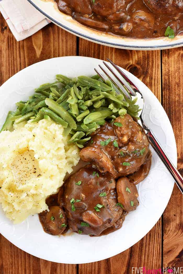 Hamburger Steaks With Mushroom Gravy FIVEheartHOME