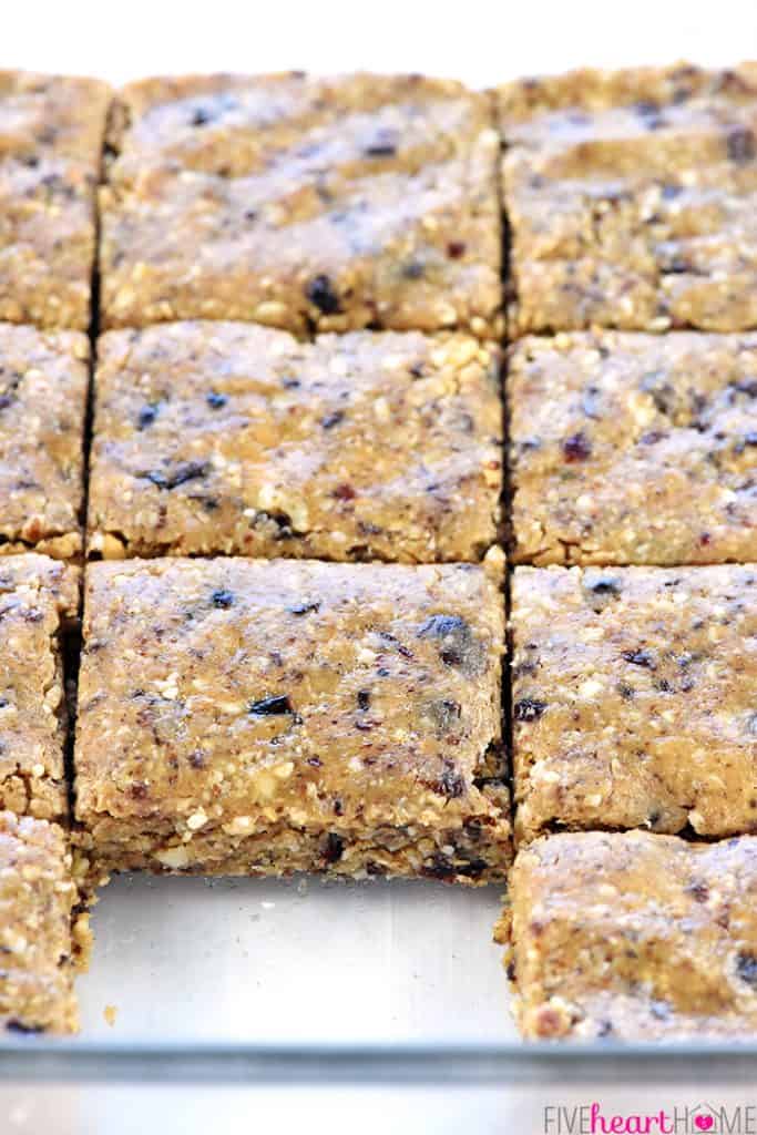 Oatmeal Peanut Butter Energy Bars NOBAKE! • FIVEheartHOME