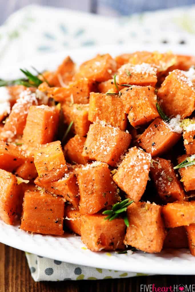 Savory Sweet Potatoes With Rosemary + Parmesan • FIVEheartHOME