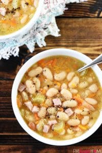 Slow Cooker Ham and Bean Soup (Easy + AMAZING!) • FIVEheartHOME