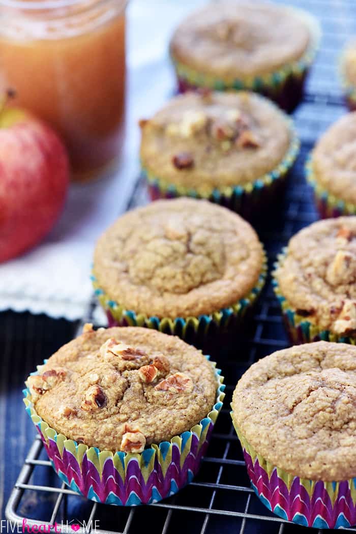 Blender Applesauce Muffins ~ Healthy & Quick to Make! • FIVEheartHOME