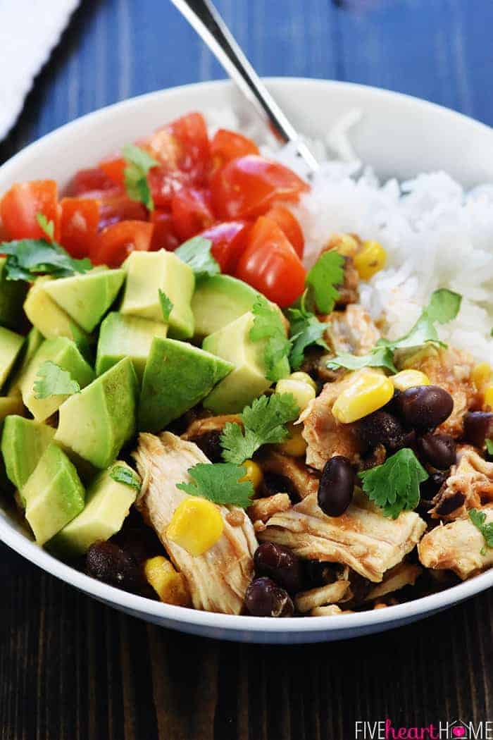 Instant Pot Chicken Taco Bowls - Cooking with Curls