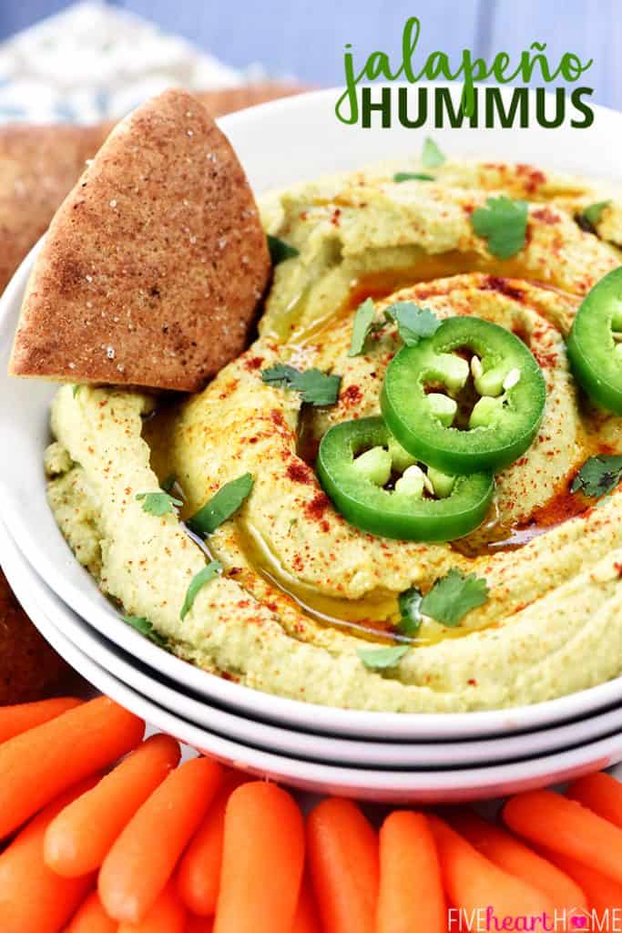 Zippy Jalapeño Hummus • FIVEheartHOME