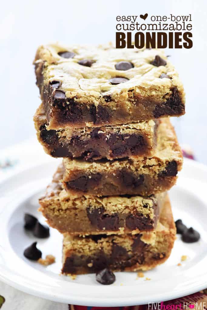The Best Classic Blondie Recipe • Fivehearthome