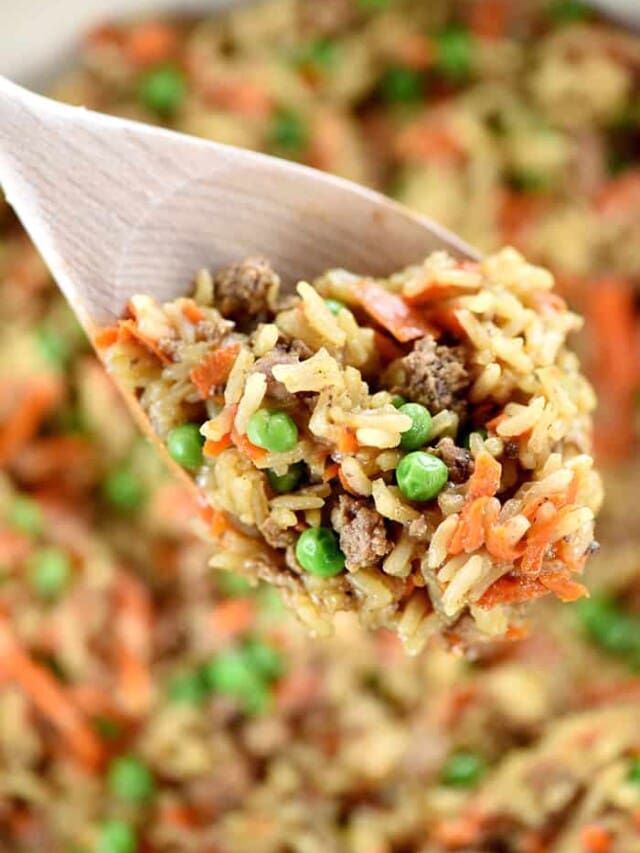 One-Pan Asian Ground Beef and Rice Recipe • FIVEheartHOME