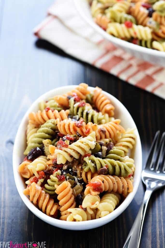 Easy Pasta Salad | Perfect for Potlucks, Picnics, Parties • FIVEheartHOME