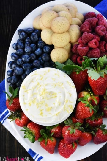 Delectable Lemon Fruit Dip • FIVEheartHOME