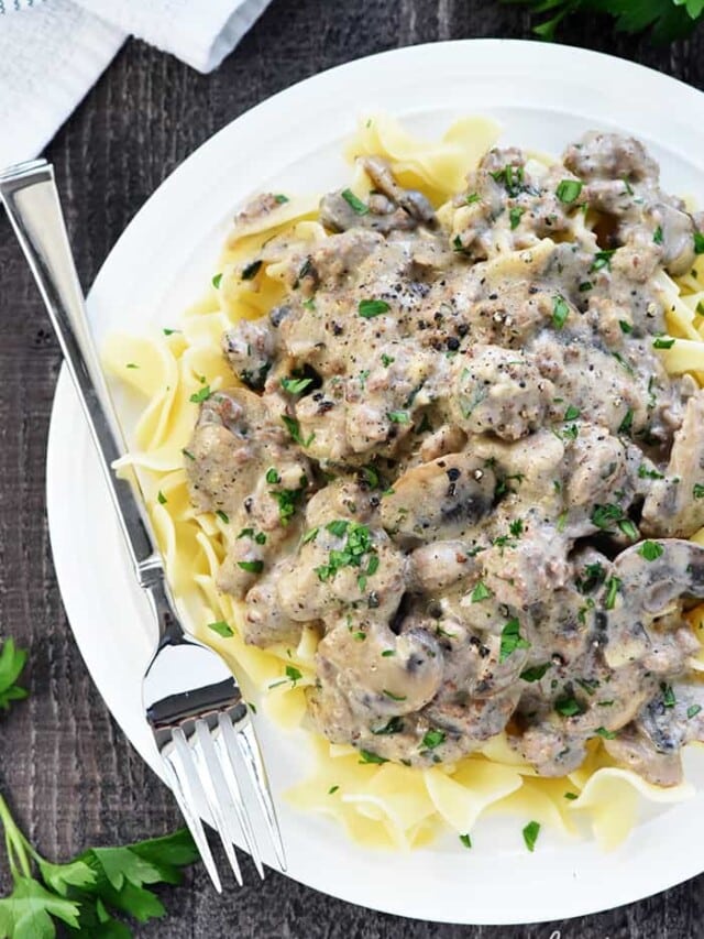 Easy Ground Beef Stroganoff Recipe • FIVEheartHOME