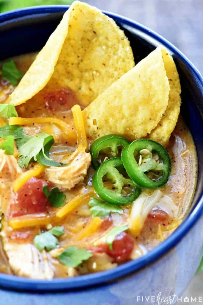 King Ranch Chicken Soup {CrockPot, IP, or Stove!} • FIVEheartHOME
