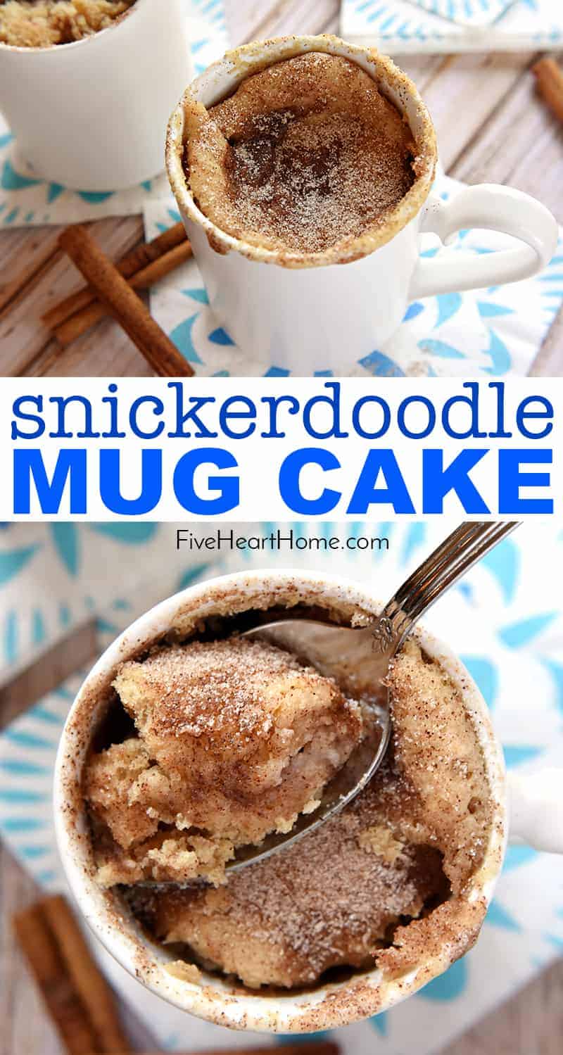 Snickerdoodle Mug Cake ~ THE BEST MUG CAKE! • FIVEheartHOME