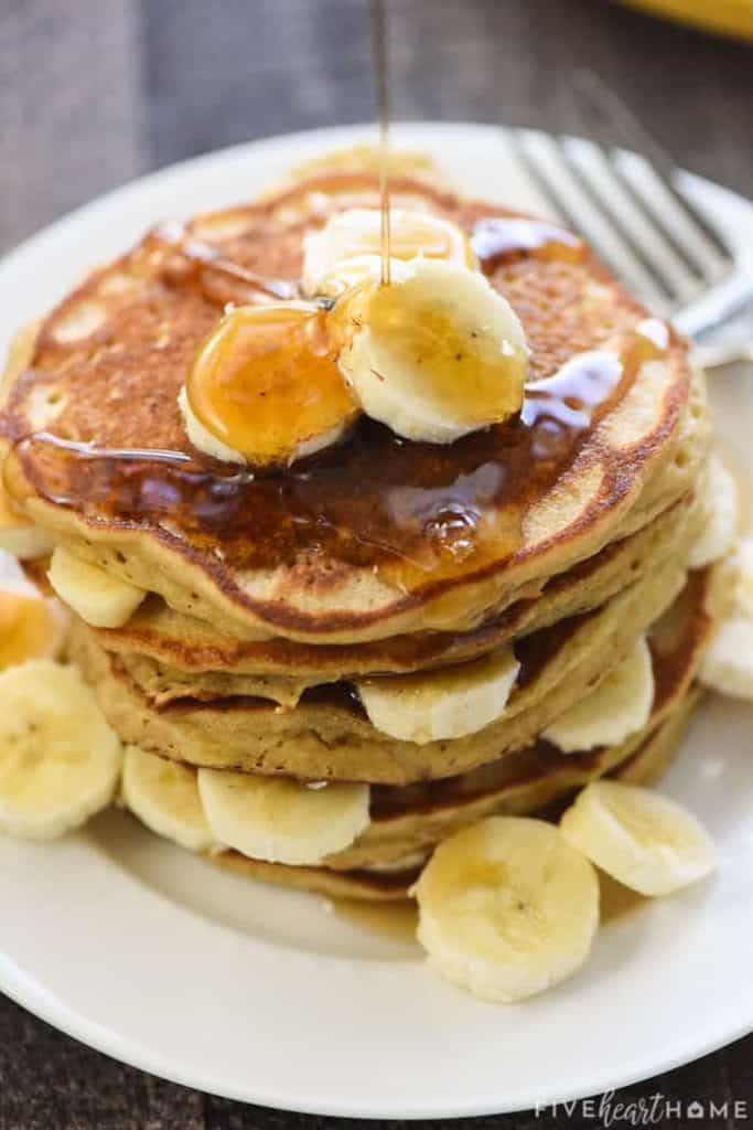 Perfect Banana Pancakes {delicious & Wholesome!} • Fivehearthome