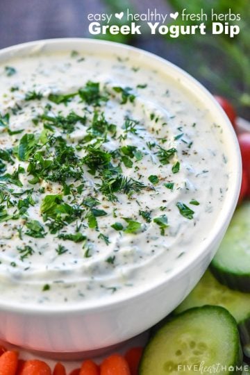 Greek Yogurt Dip {Healthy + Yummy!} • FIVEheartHOME