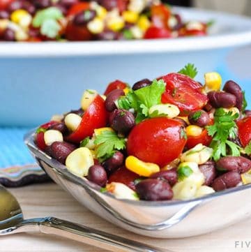 Black Bean and Corn Salad {with Tomatoes + Cilantro} • FIVEheartHOME