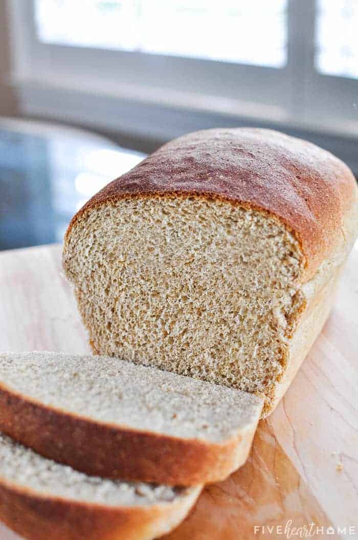 The Very BEST Whole Wheat Bread • FIVEheartHOME