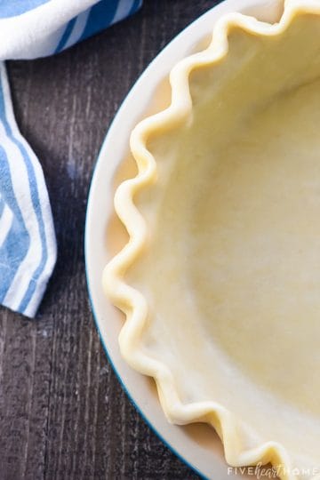 The BEST Butter Pie Crust ~ Flaky & SO EASY! • FIVEheartHOME