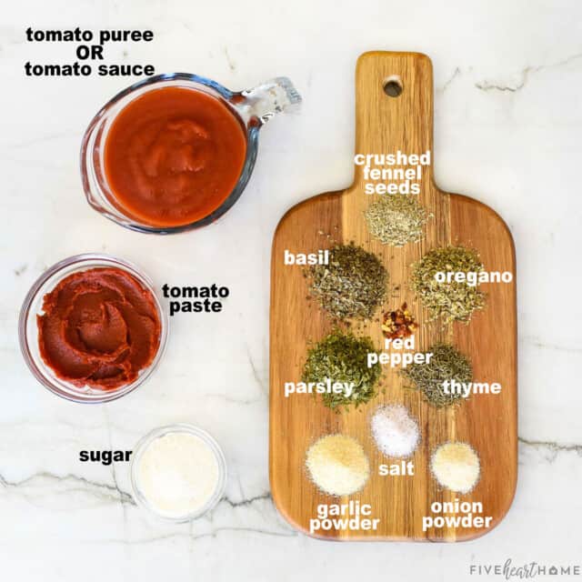 The Best Pizza Sauce ~ From-Scratch, Easy, + Flavorful! • FIVEheartHOME