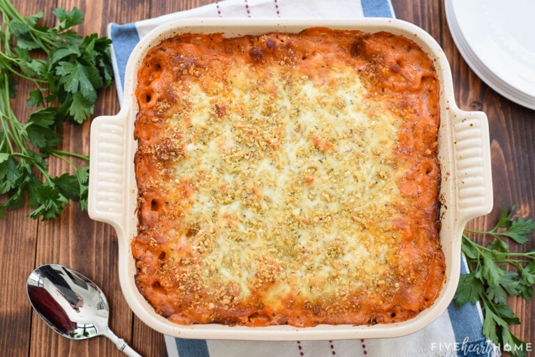 Five Cheese Ziti al Forno • FIVEheartHOME