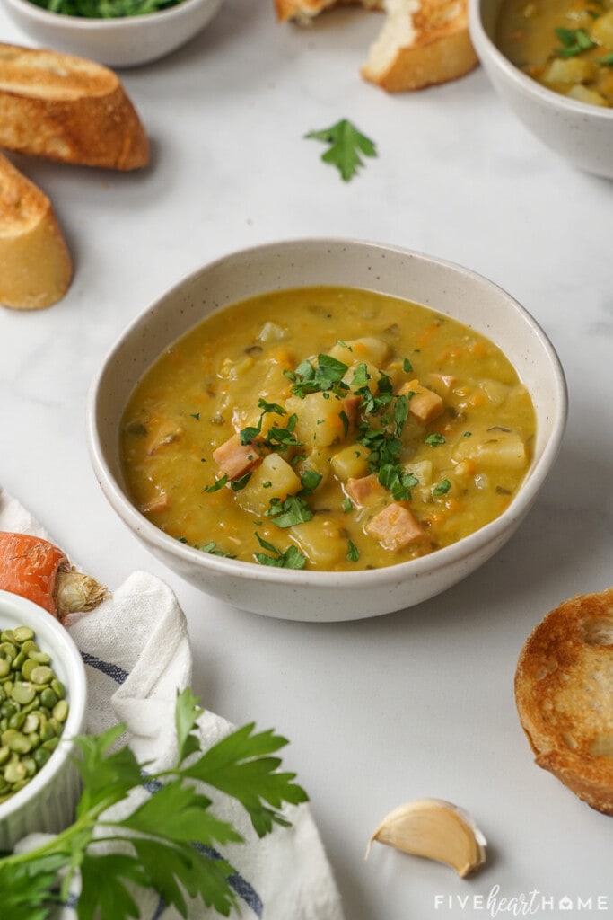 Slow Cooker Split Pea Soup - Simply Happy Foodie