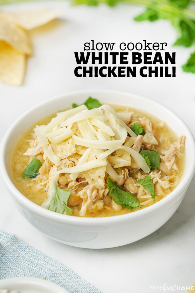 Easy Crockpot White Chicken Chili - Real Food Whole Life