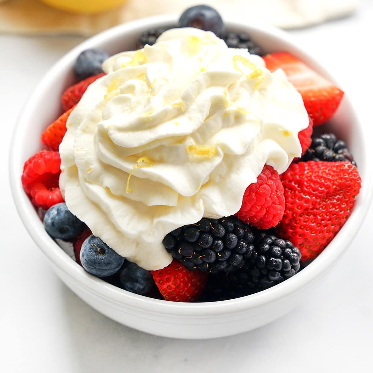 Super-Thick and Fruity Food Processor Whipped Cream Recipe