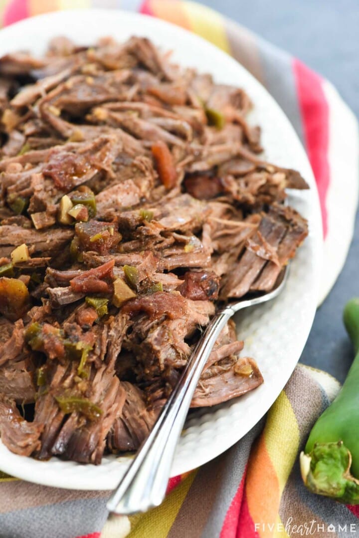 SCRUMPTIOUS Crockpot Shredded Beef Tacos • FIVEheartHOME