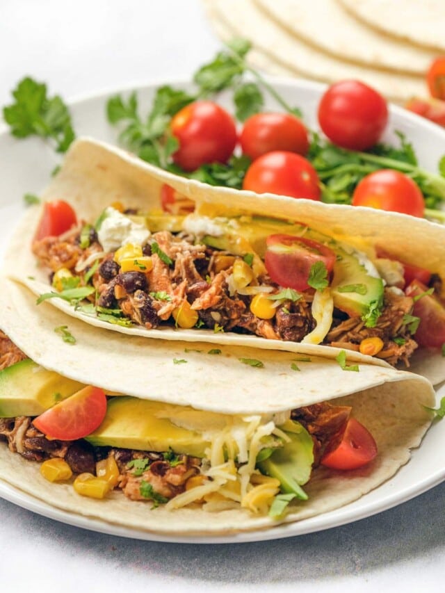 Crockpot Shredded Chicken Tacos • FIVEheartHOME