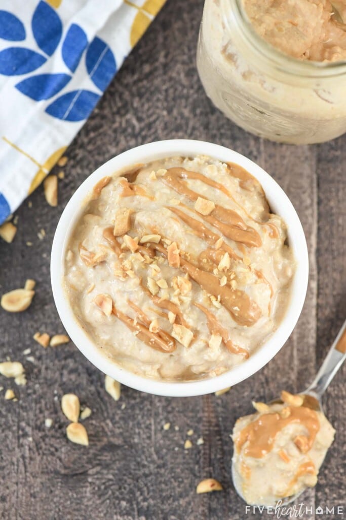 Peanut butter & yogurt overnight oat jars - Luvele US