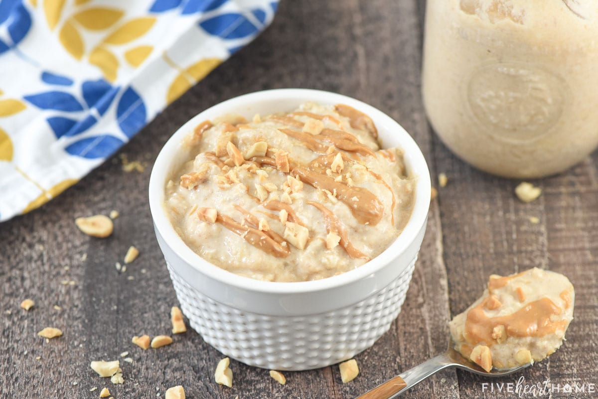 Peanut butter & yogurt overnight oat jars - Luvele US