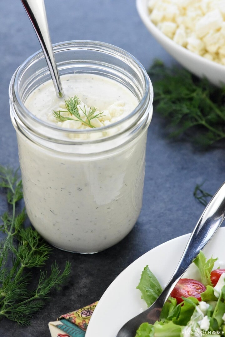 {Easy + Healthy} Creamy Feta Dressing • FIVEheartHOME