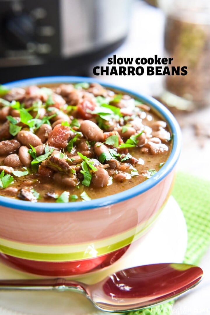 Easy + AMAZING Slow Cooker Charro Beans ~ The BEST Recipe! • FIVEheartHOME