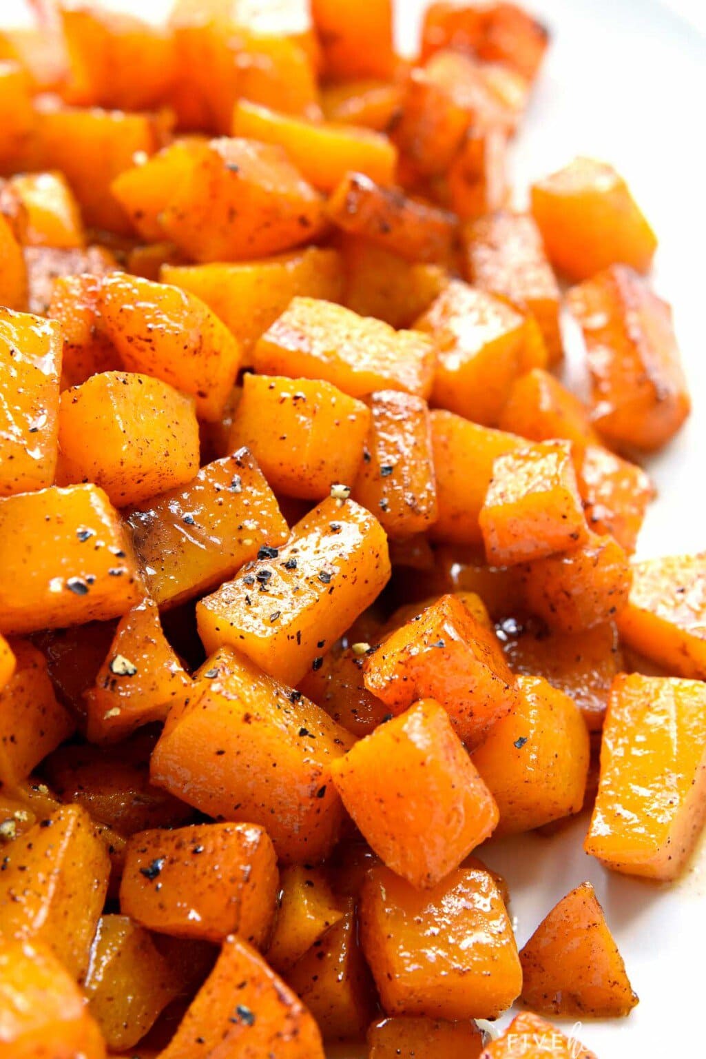 Roasted Butternut Squash (with Cinnamon + Maple) • FIVEheartHOME