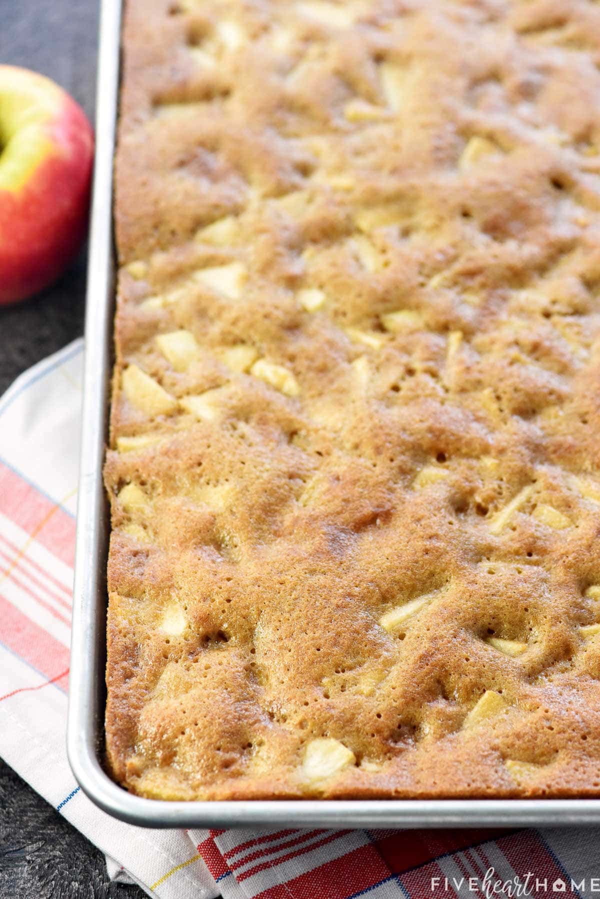 Caramel Apple Cake recipe fresh out of oven.