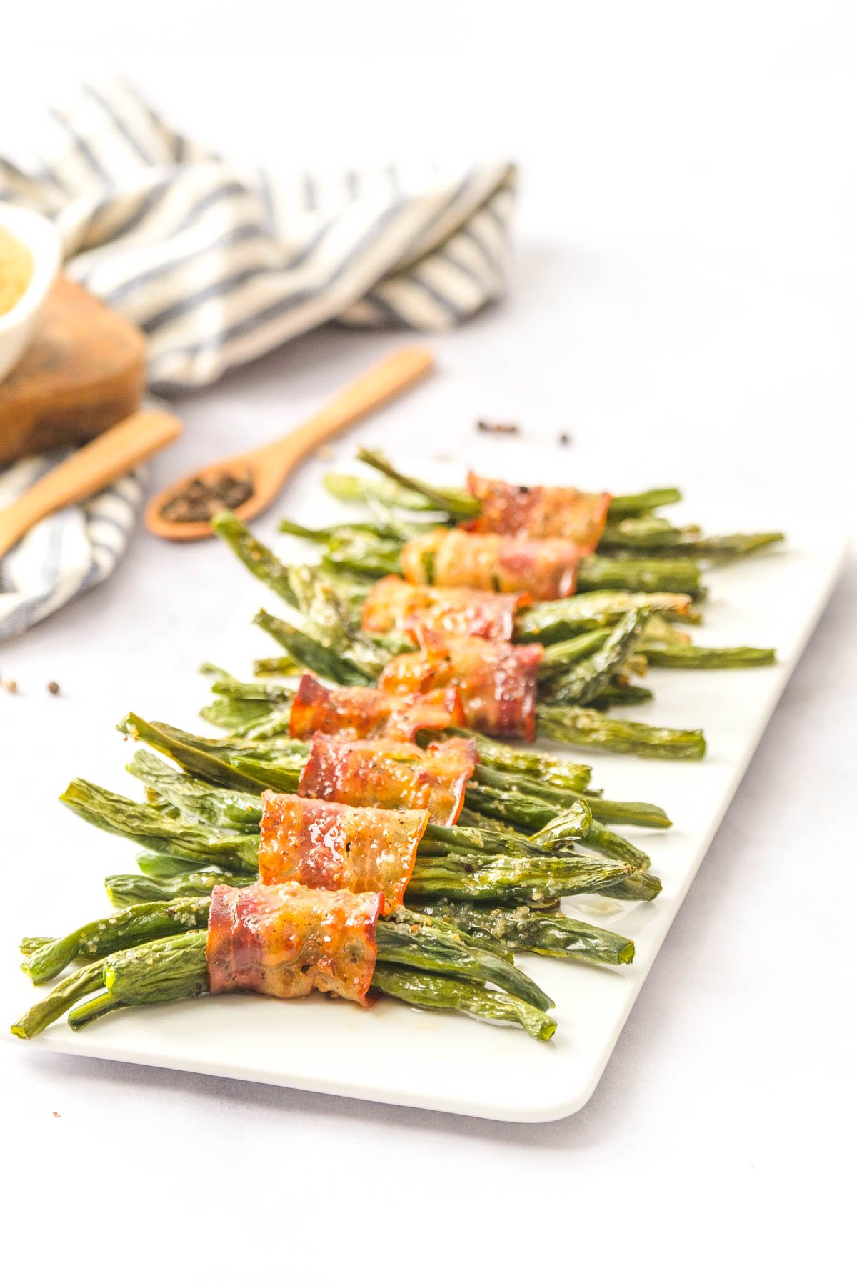 Green Bean Bundles ready to serve.