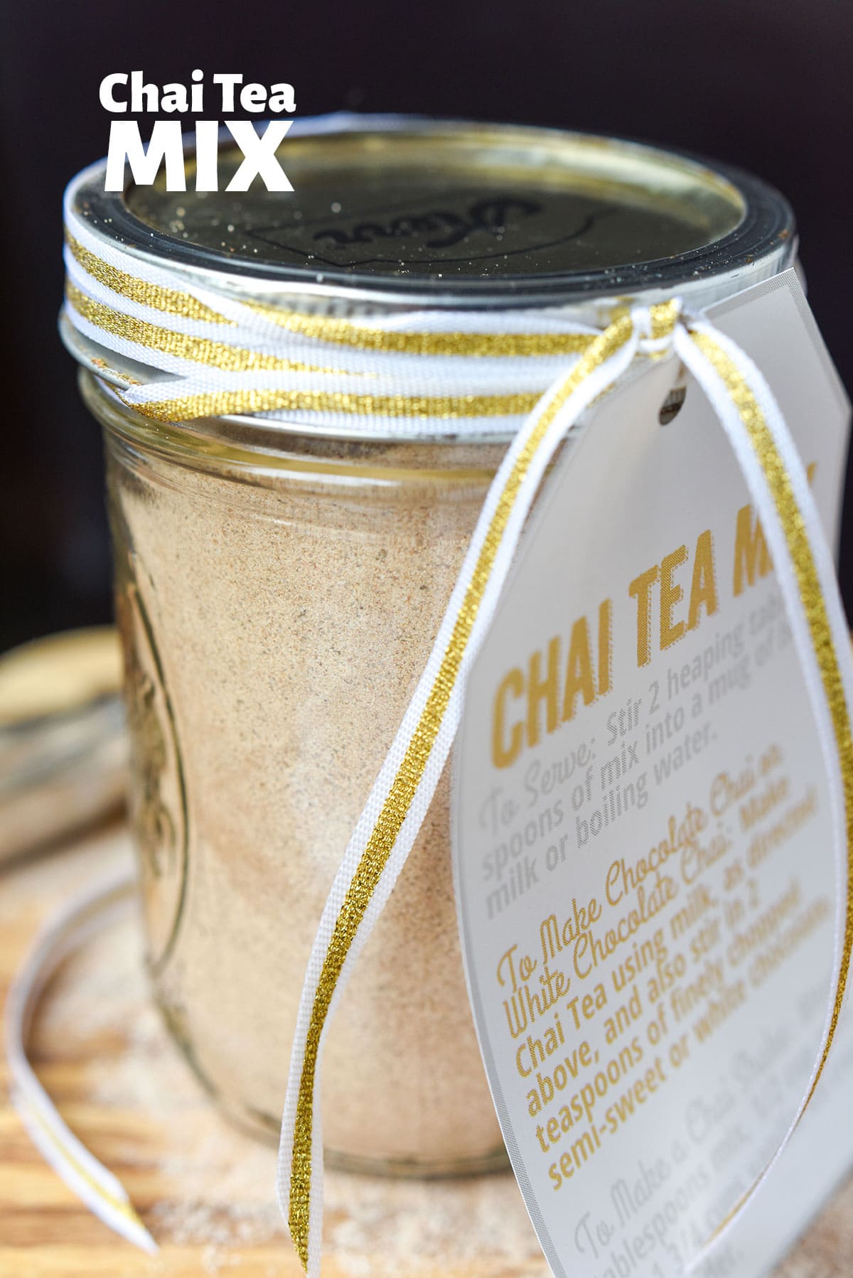Chai Tea Mix (Homemade Food Gift with FREE Gift Tags!) • FIVEheartHOME