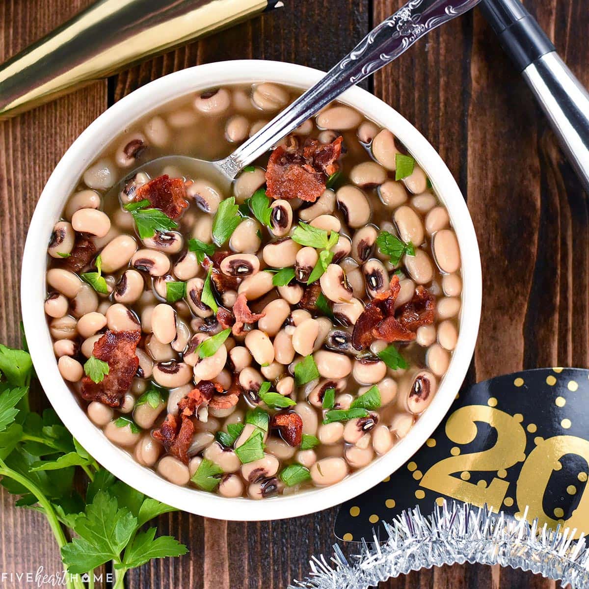Black Eyed Pea Soup (Instant Pot, Slow Cooker, Stove) - Bowl of Delicious