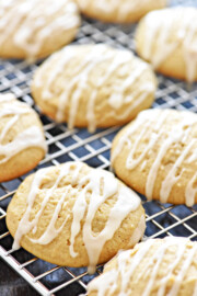 SCRUMPTIOUS Eggnog Cookies (with Eggnog Glaze) • FIVEheartHOME