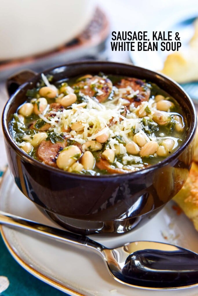 Sausage Kale White Bean Soup (Hearty, Wholesome, EASY!) • FIVEheartHOME