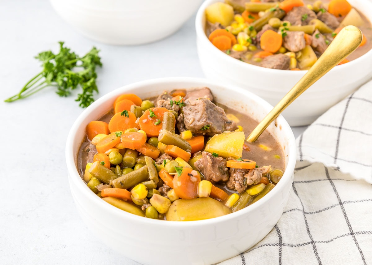 Easy Crock Pot Beef Stew (with AMAZING Savory Flavor!) • FIVEheartHOME