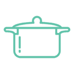 Fork Knife Plate icon in teal.