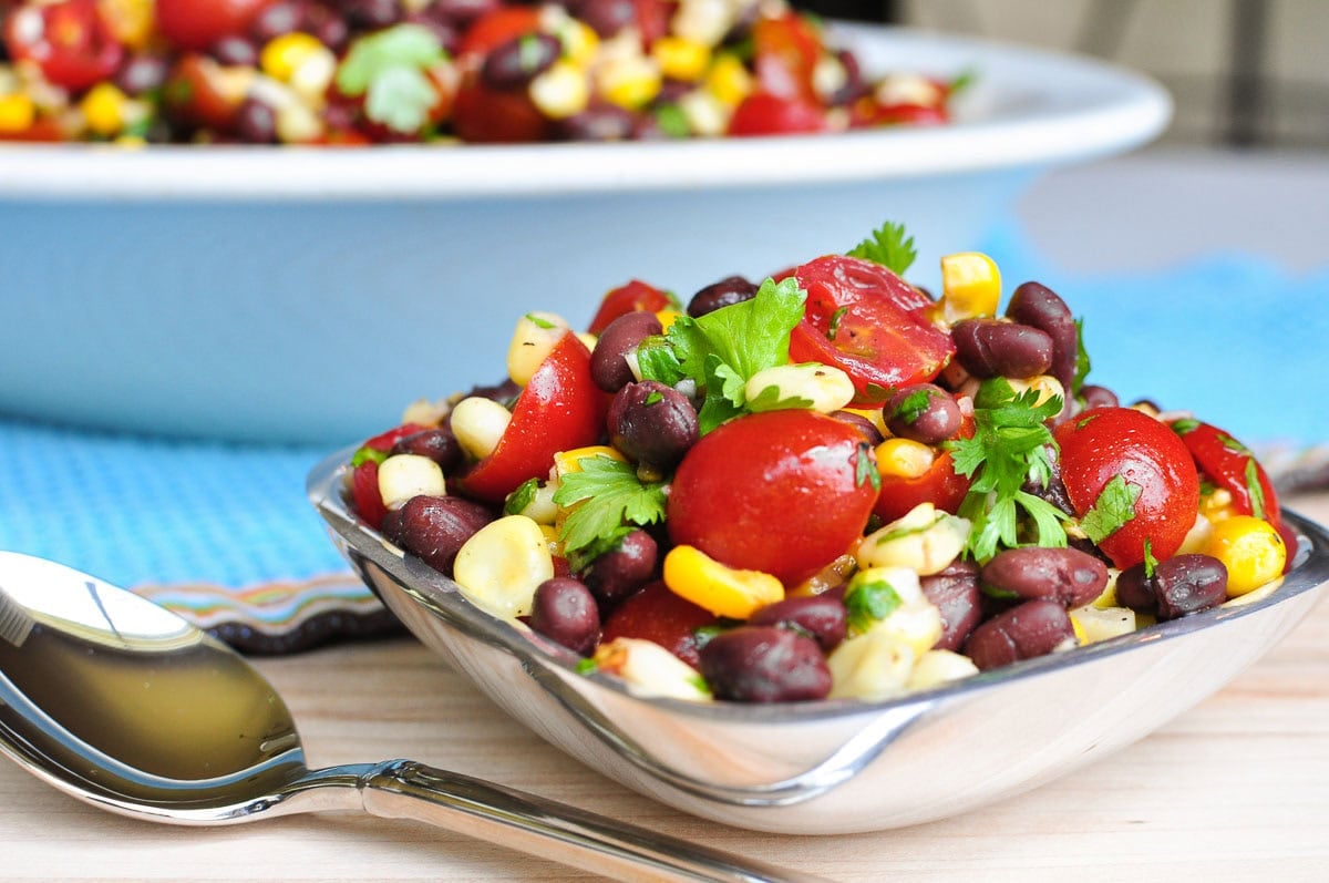 Black Bean and Corn Salad (or Salsa!) with Tomatoes • FIVEheartHOME