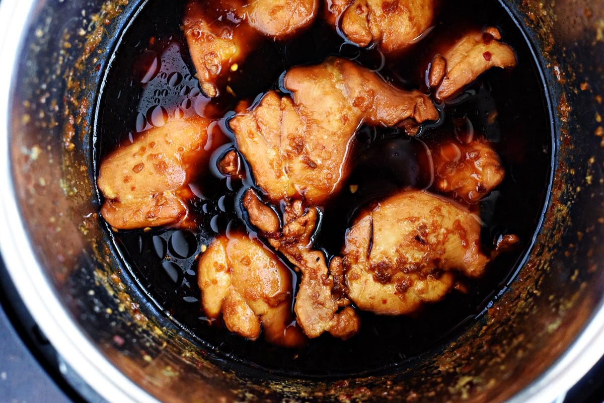 Chicken teriyaki recipe after cooking.
