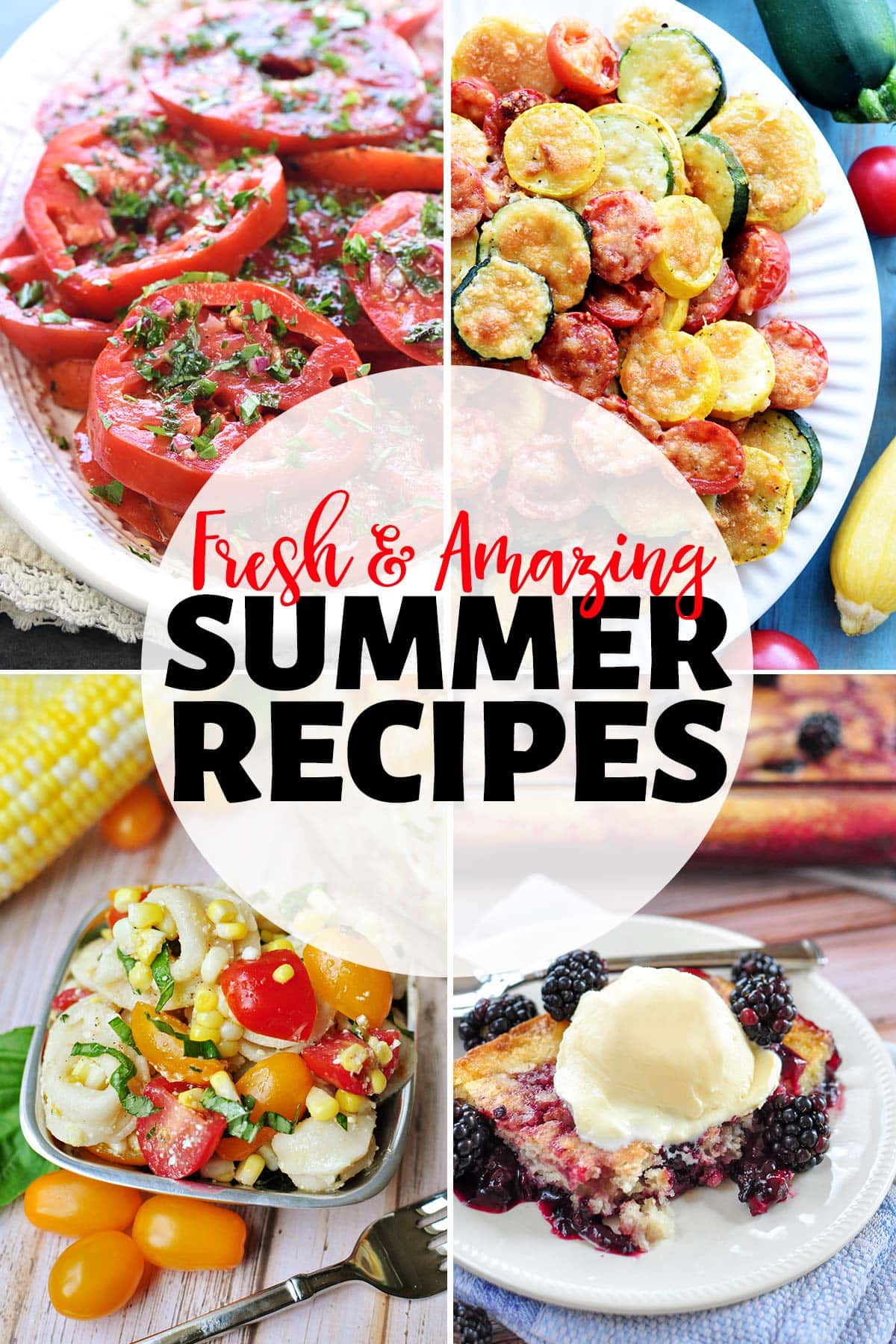 100+ AMAZING Summer Recipes ~ this scrumptious collection of seasonal recipes showcases fresh summer produce and warm weather favorites, ranging from lighter fare to grilling grub, pasta salads to summer salad recipes, refreshing drinks to fruity desserts, and so much more! These fabulous summer recipes are fresh, simple, made from scratch, and incredibly delicious. | FiveHeartHome.com via @fivehearthome