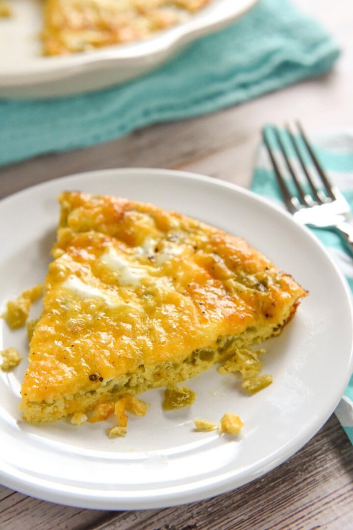 Easy Egg Bake (with Cheddar & Green Chiles) • FIVEheartHOME