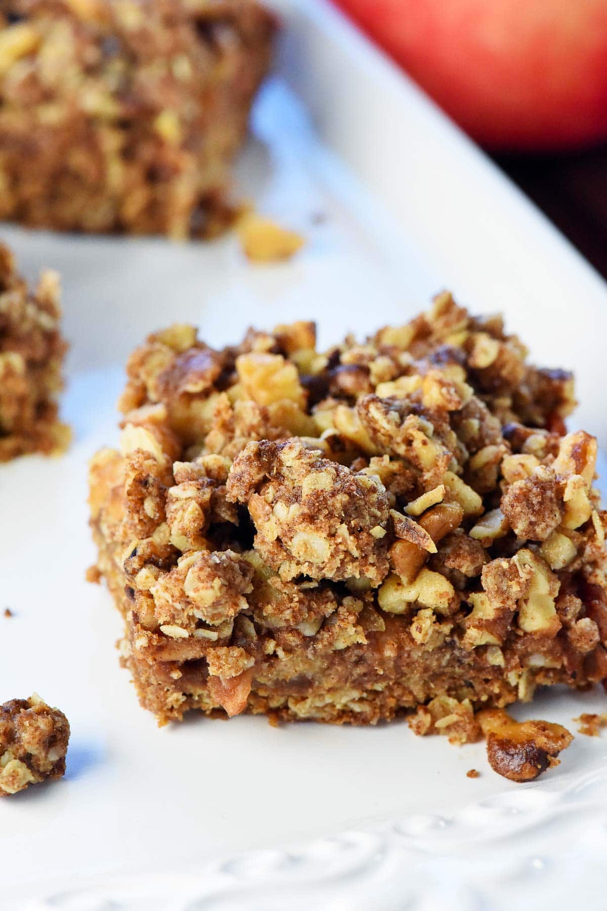 Close-up of Apple Butter Bars.