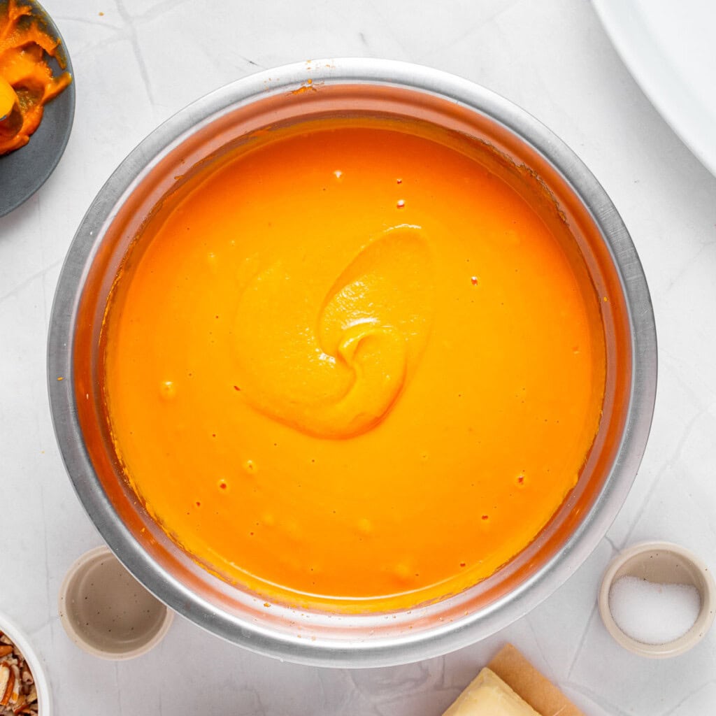 Old-Fashioned Sweet Potato Casserole mixture in bowl.