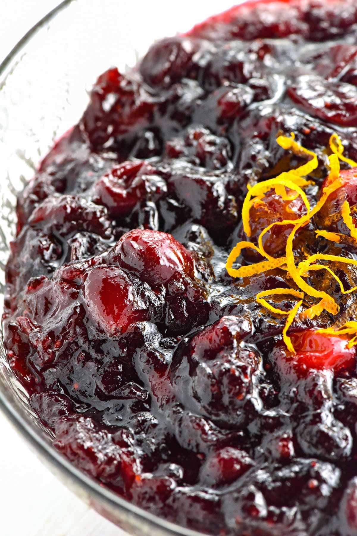 Cranberry Sauce with Orange Juice and Orange Zest.