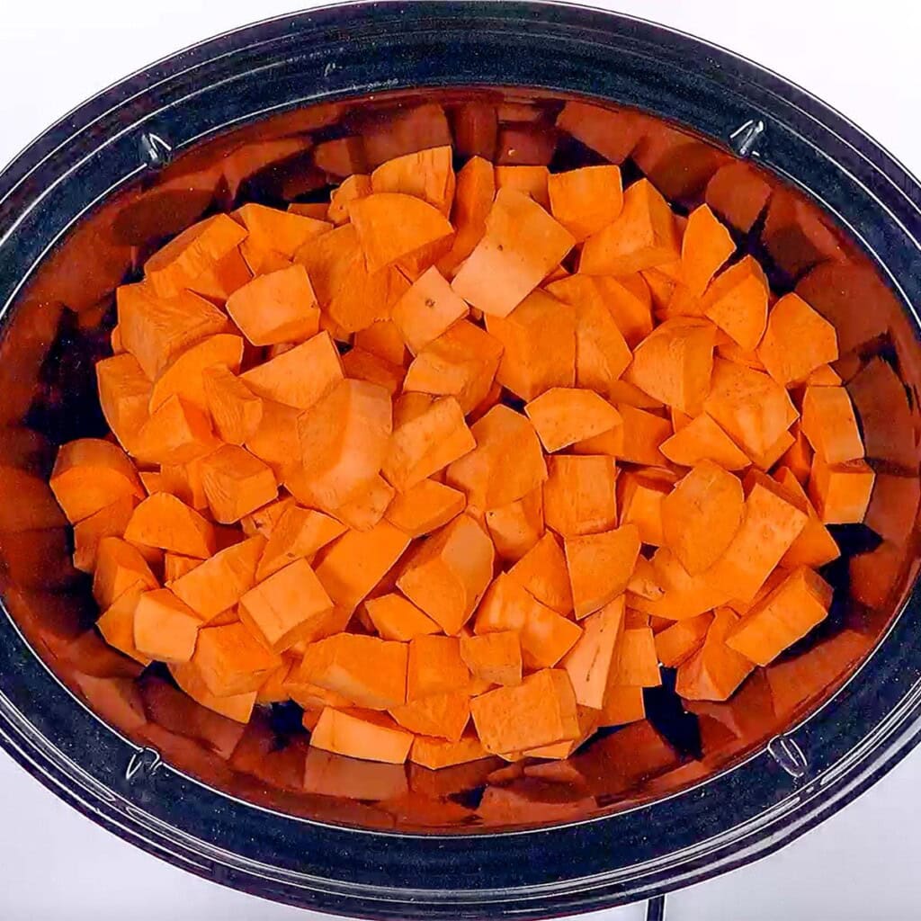 Sweet potatoes in crock pot.