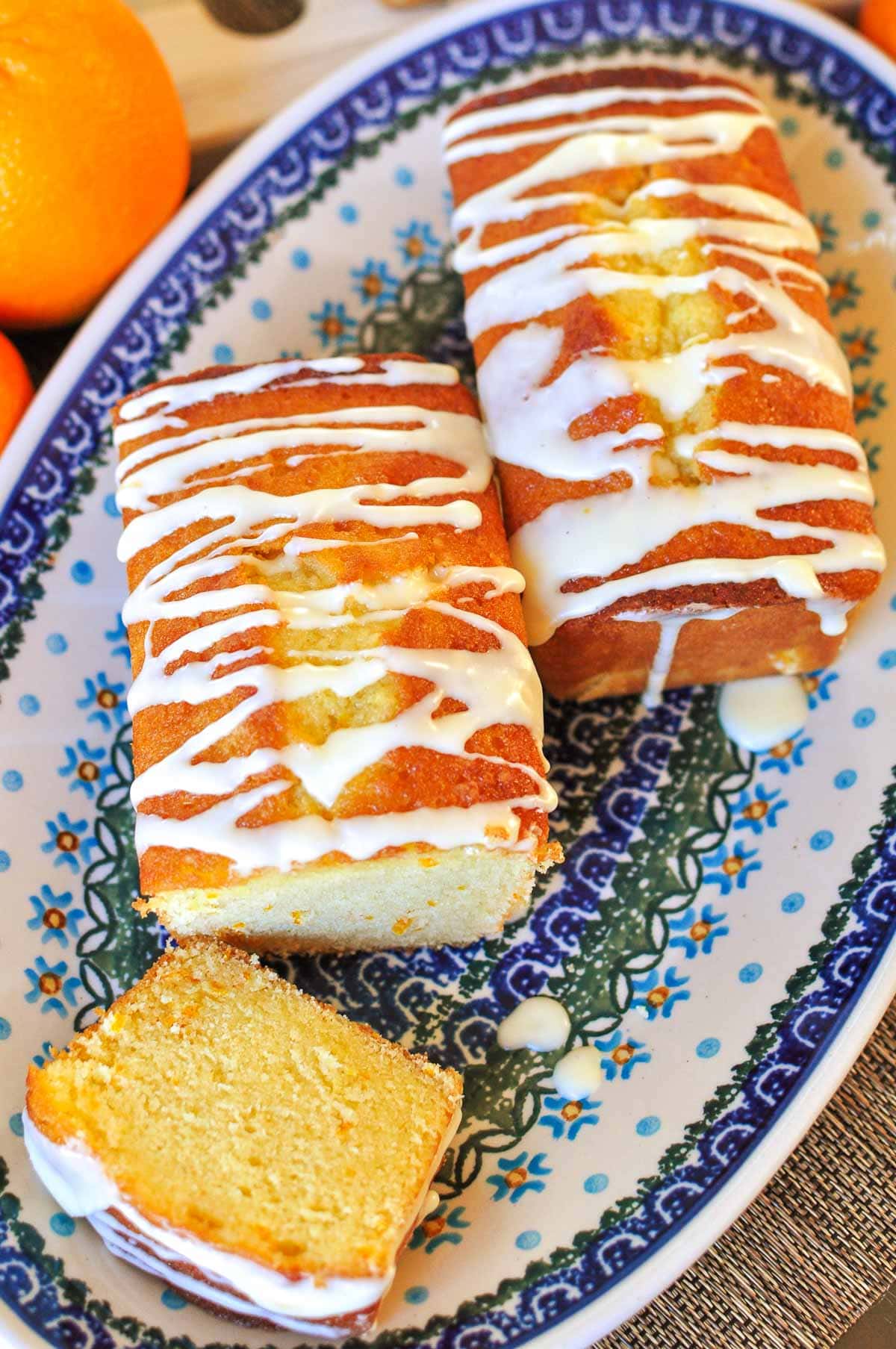 Aerial view of Orange Pound Cake.