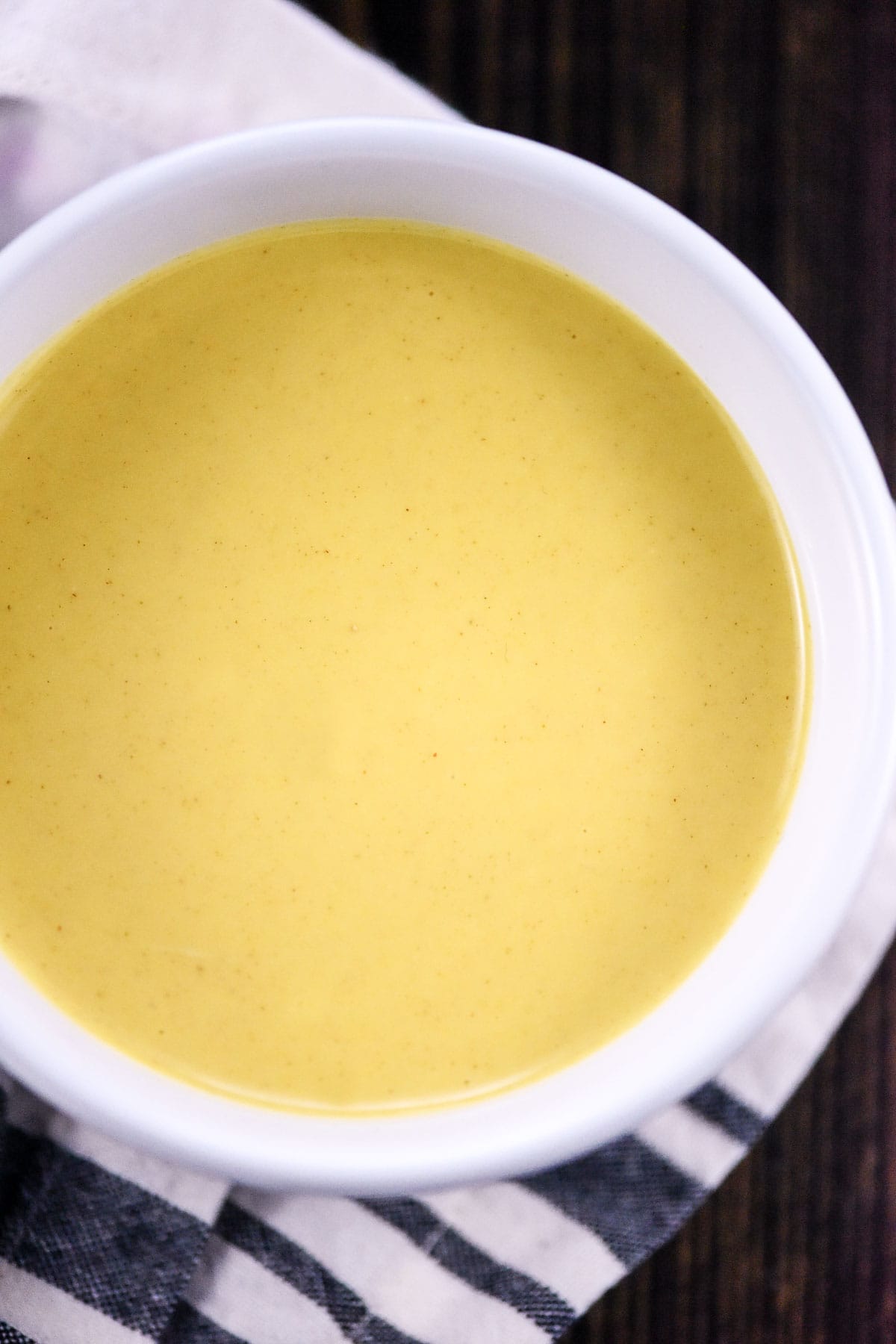 Honey Mustard Dipping Sauce aerial view.