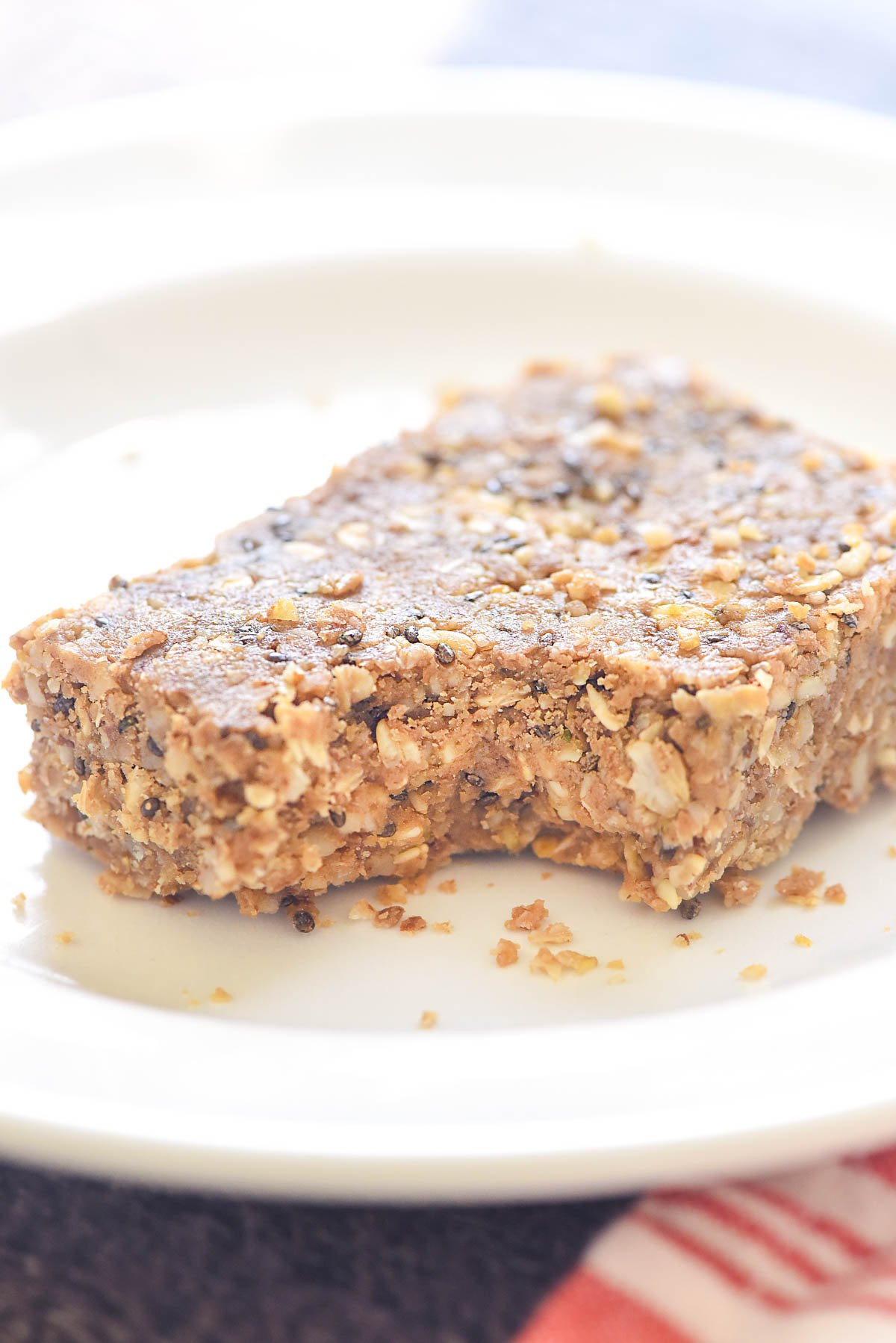 Protein bar recipe with missing bite.